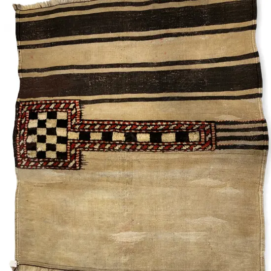 Bag - wool pile and flatweave,